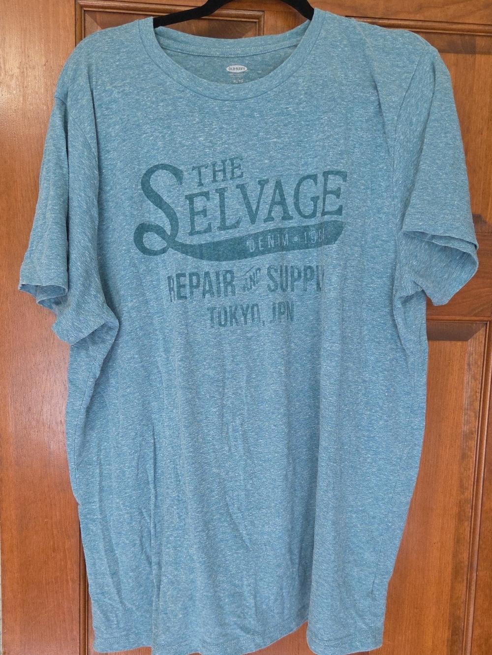 Old Navy Teal Graphic Crewneck T-Shirt - Men